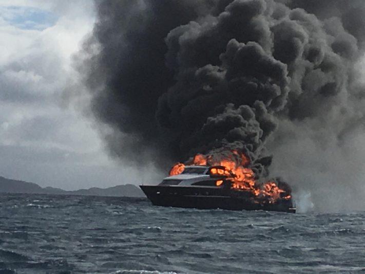 Lithium-ion battery fires in electric powered craft on yachts